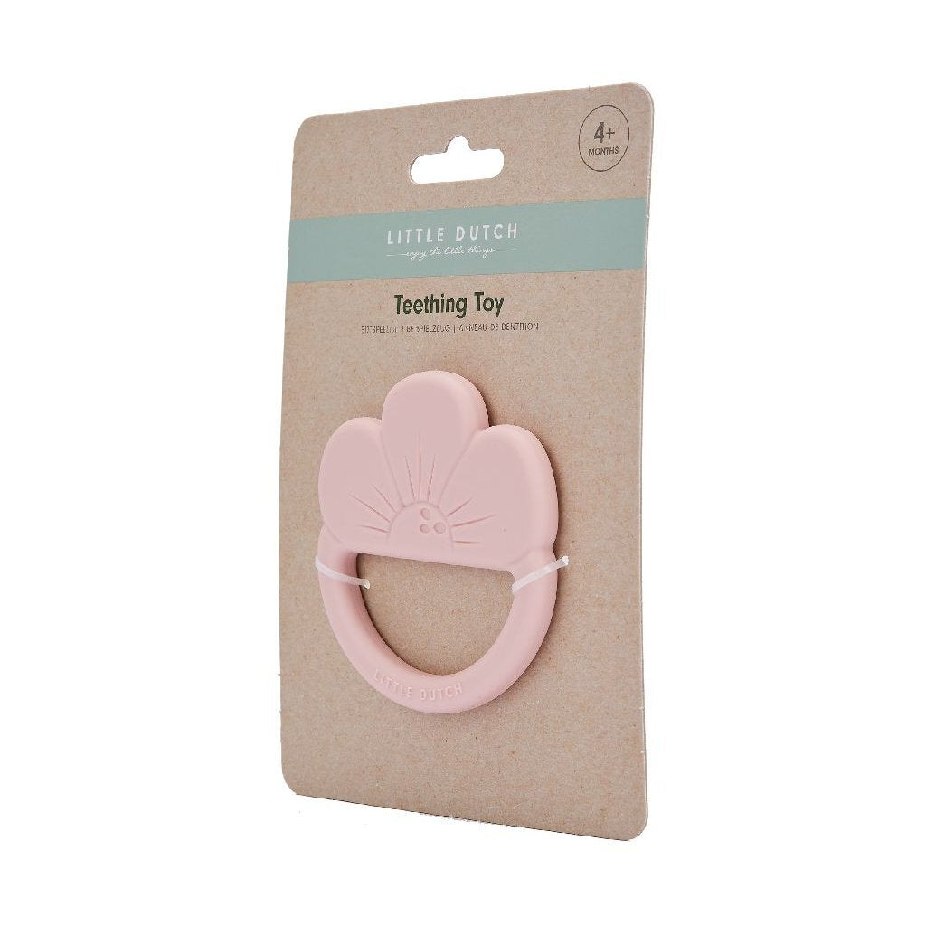 Piccolo rosa fiore di bijtring in silicone olandese rosa