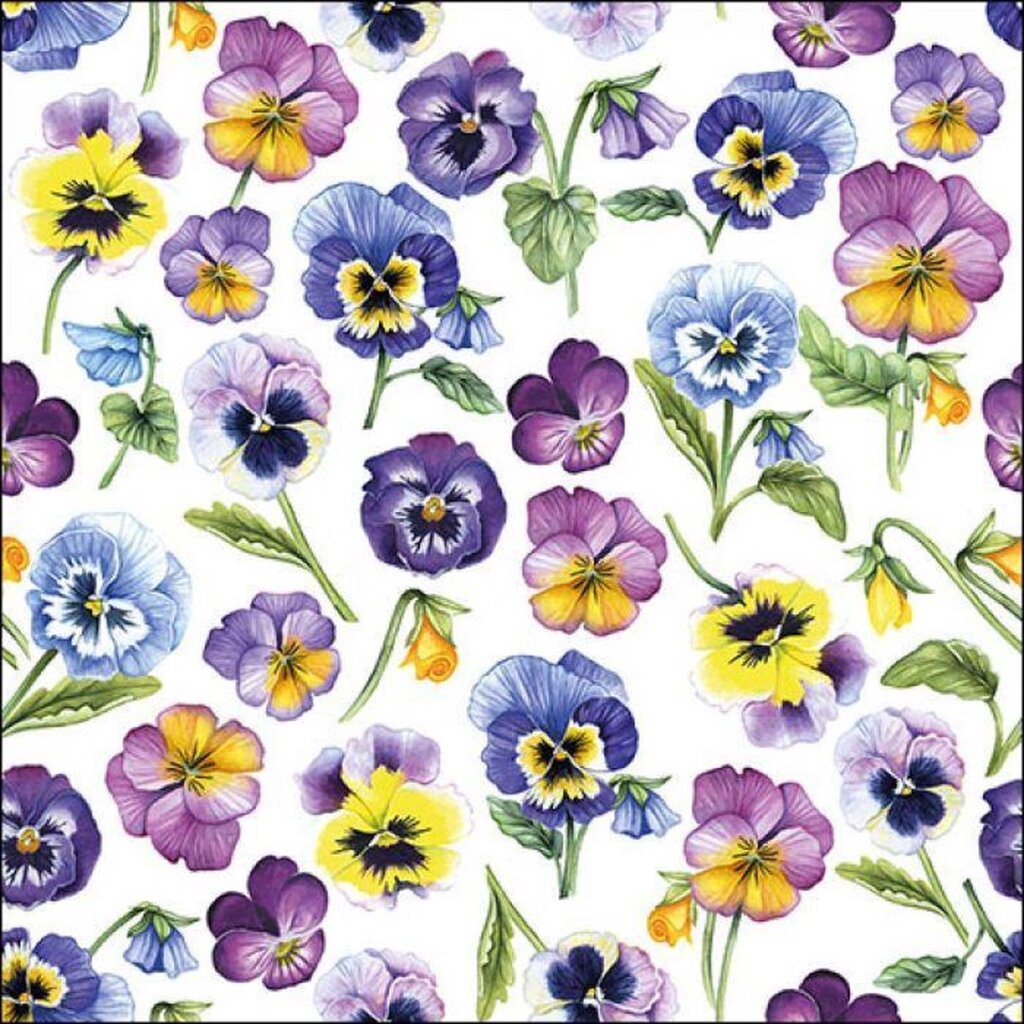 Ambient napkins 33x33 cm Pansy All over spring spring