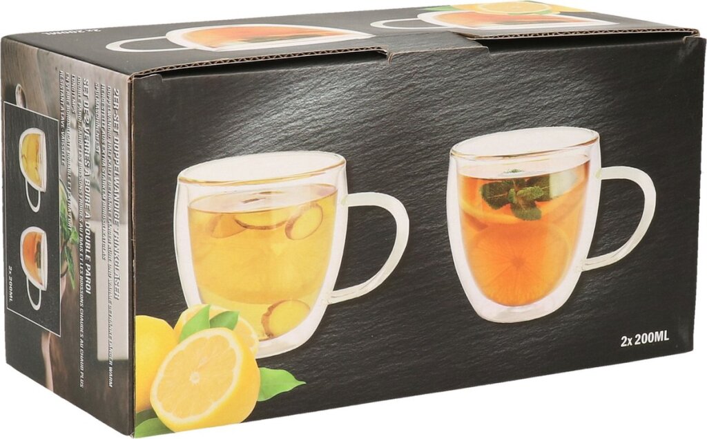 Bar Essentials Double -Walled Set of 2 With Handle 200 ml