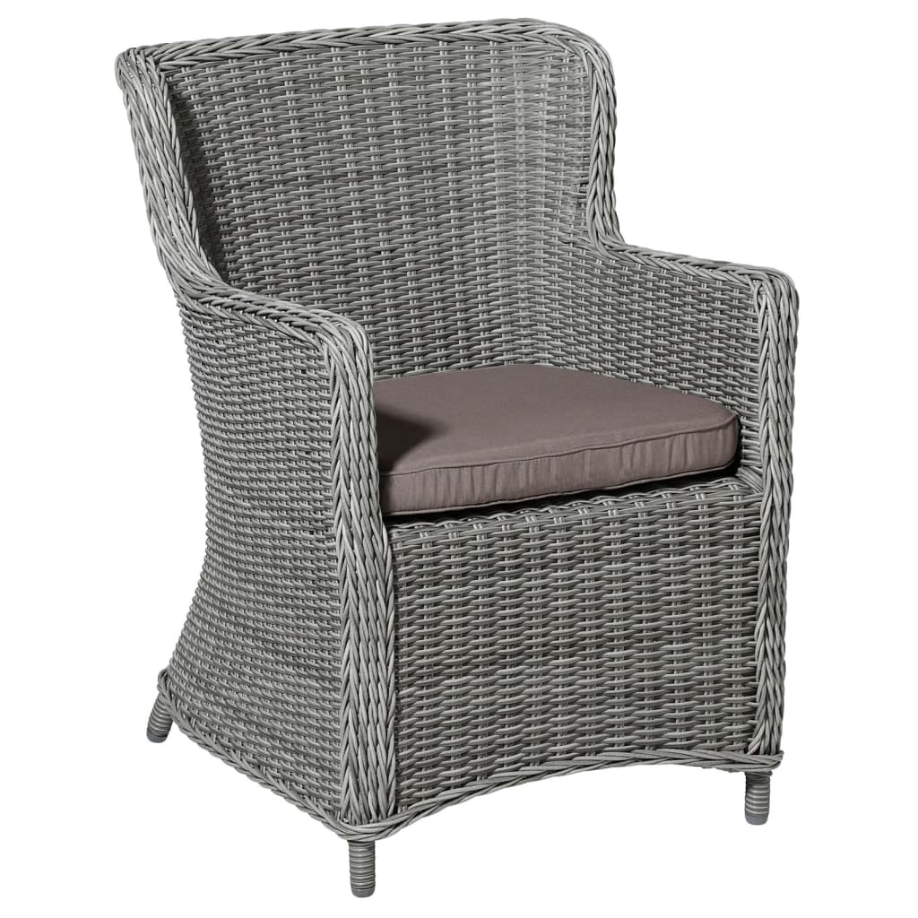 Cuscino di sedile Madison per sedia da giardino di vimini Panama 48x48 cm taupe