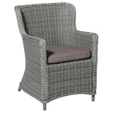 Cuscino di sedile Madison per sedia da giardino di vimini Panama 48x48 cm taupe