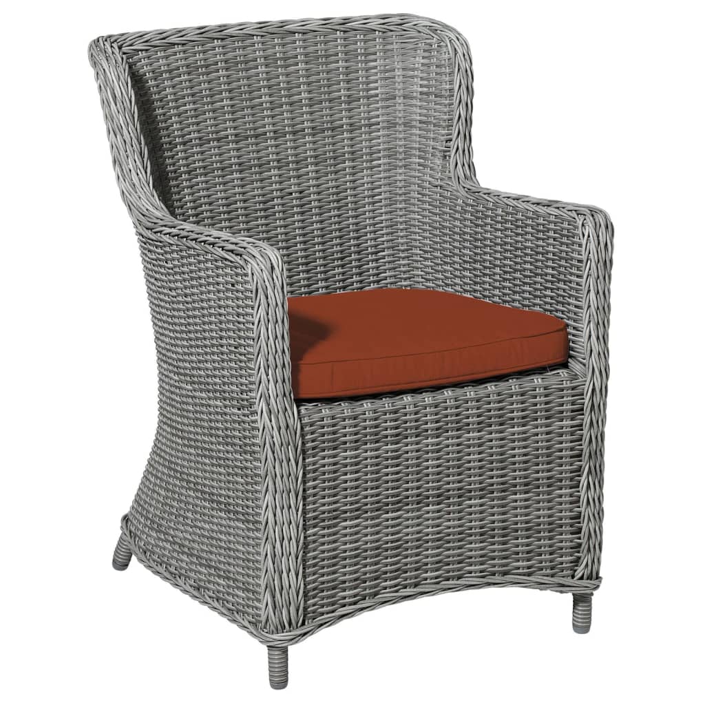 Cuscino di sedile Madison per sedia da giardino di vimini Panama 48x48 cm Terracotta