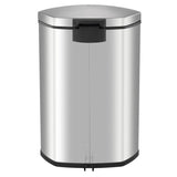 EKO Pedal bin Shell 2x22 L Mat silver colored