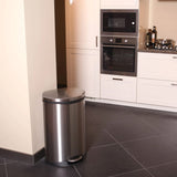 EKO Pedal bin Shell 2x22 L Mat silver colored