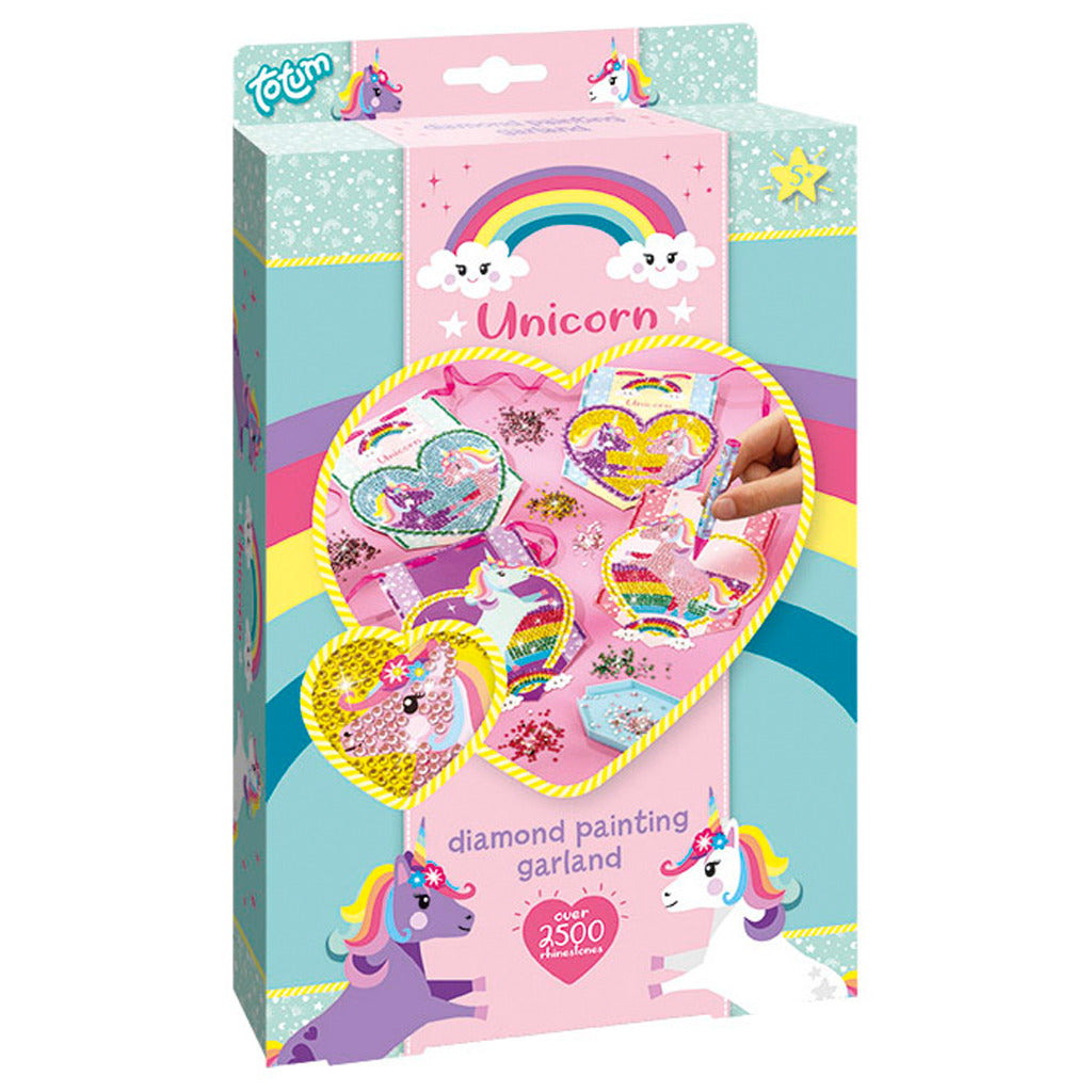 Totum Unicorn - Decorate your own flag line with diamonds