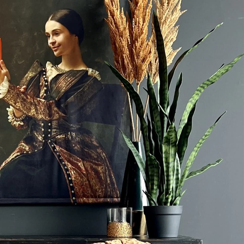 Smaragdna smaragdna umetniška rastlina v lonci sanseveria 84 cm