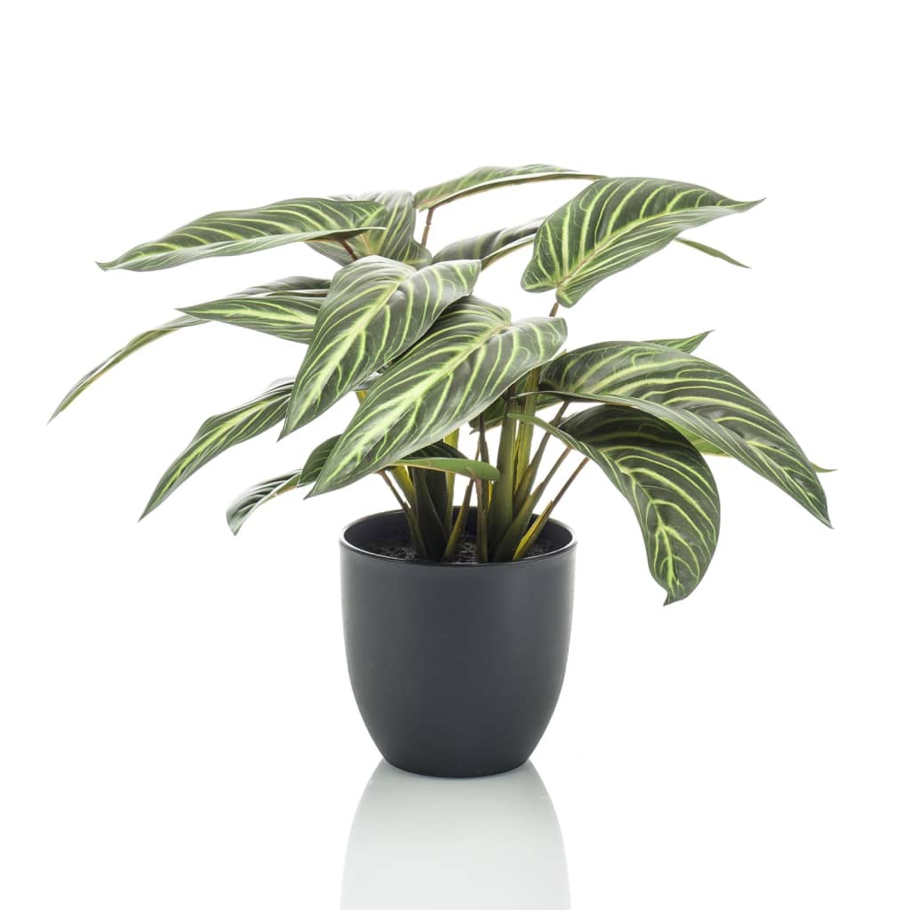Smaragdna smaragdna umetniška rastlina v Pot Zebrina Calathea 38 cm