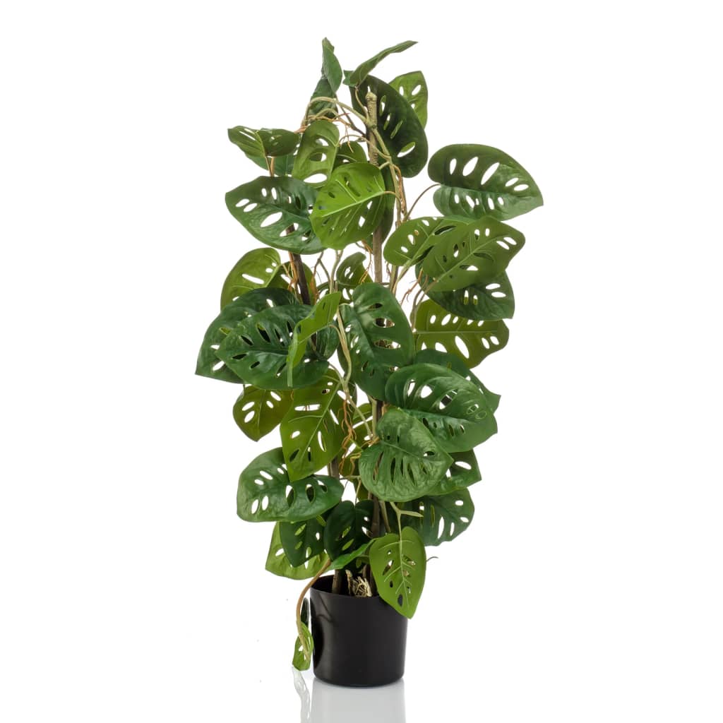 Smaragdna smaragdna umetniška rastlina v loncu Monkey Monstera 75 cm