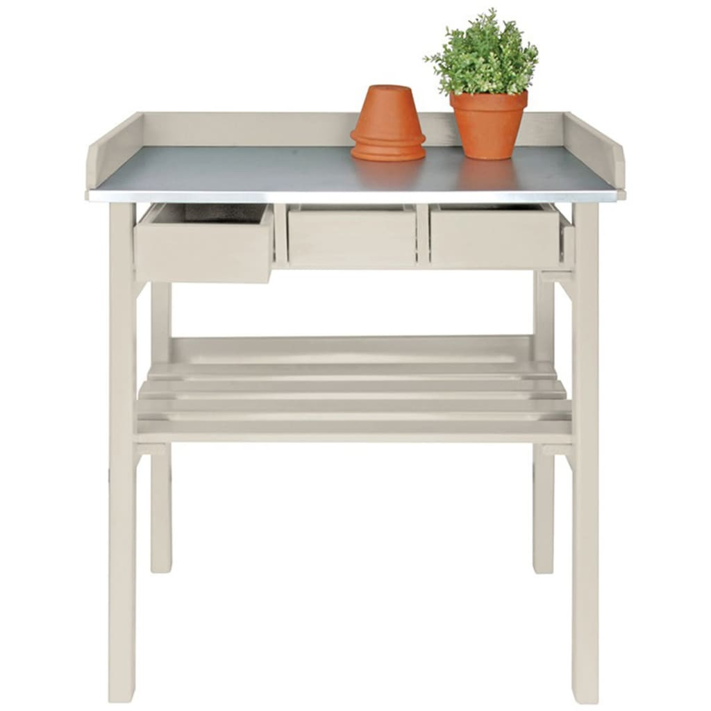 Esschert Design Esschert Design Garden Work Table With drawers (White) CF29W
