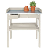 Esschert Design Esschert Design Garden Work Table With drawers (White) CF29W