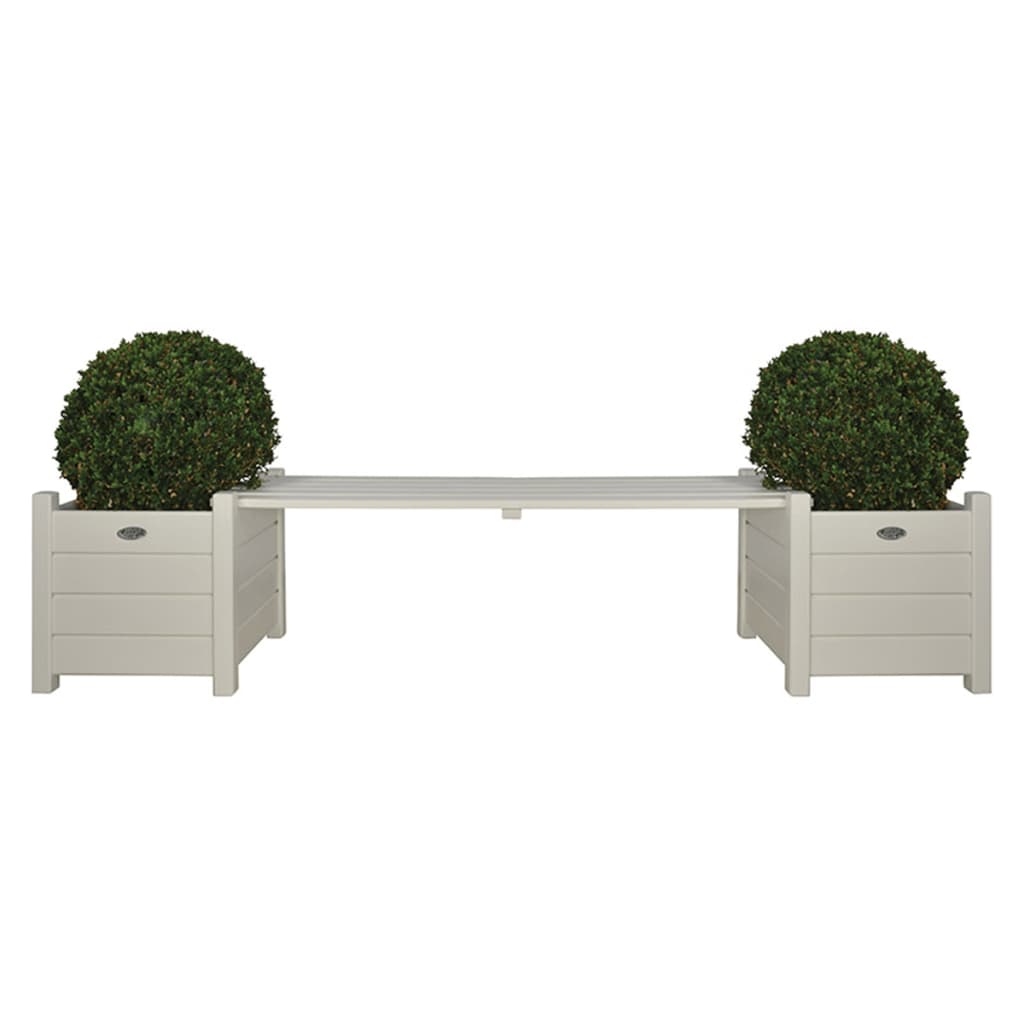 Esschert Design Esschert Design Bank with Planter White CF33W