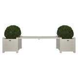 Esschert Design Esschert Design Bank with Planter White CF33W