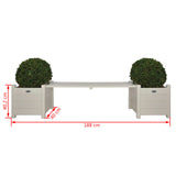 Esschert Design Esschert Design Bank with Planter White CF33W