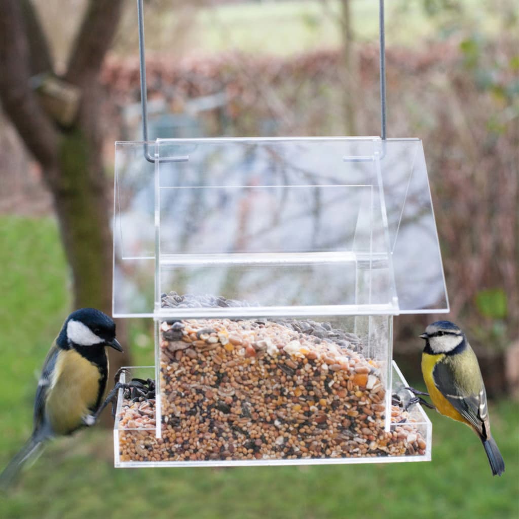 Esschert Design Esschert Design House d'alimentation double acrylique suspendu