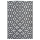 Esschert Design Esschert Design Outdoor Rug 180x121 cm Gray and White OC25