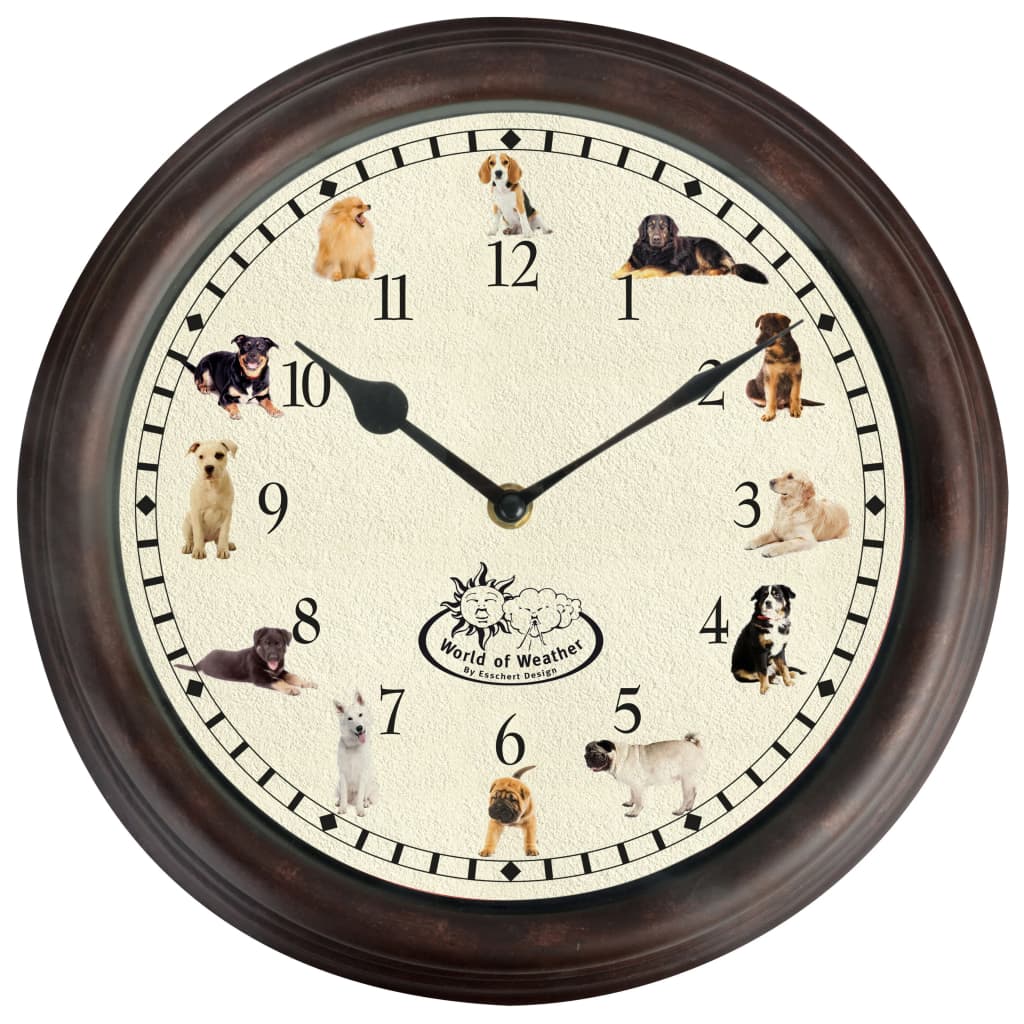 Esschert Design Esschert Design Clock with Dog Sounds