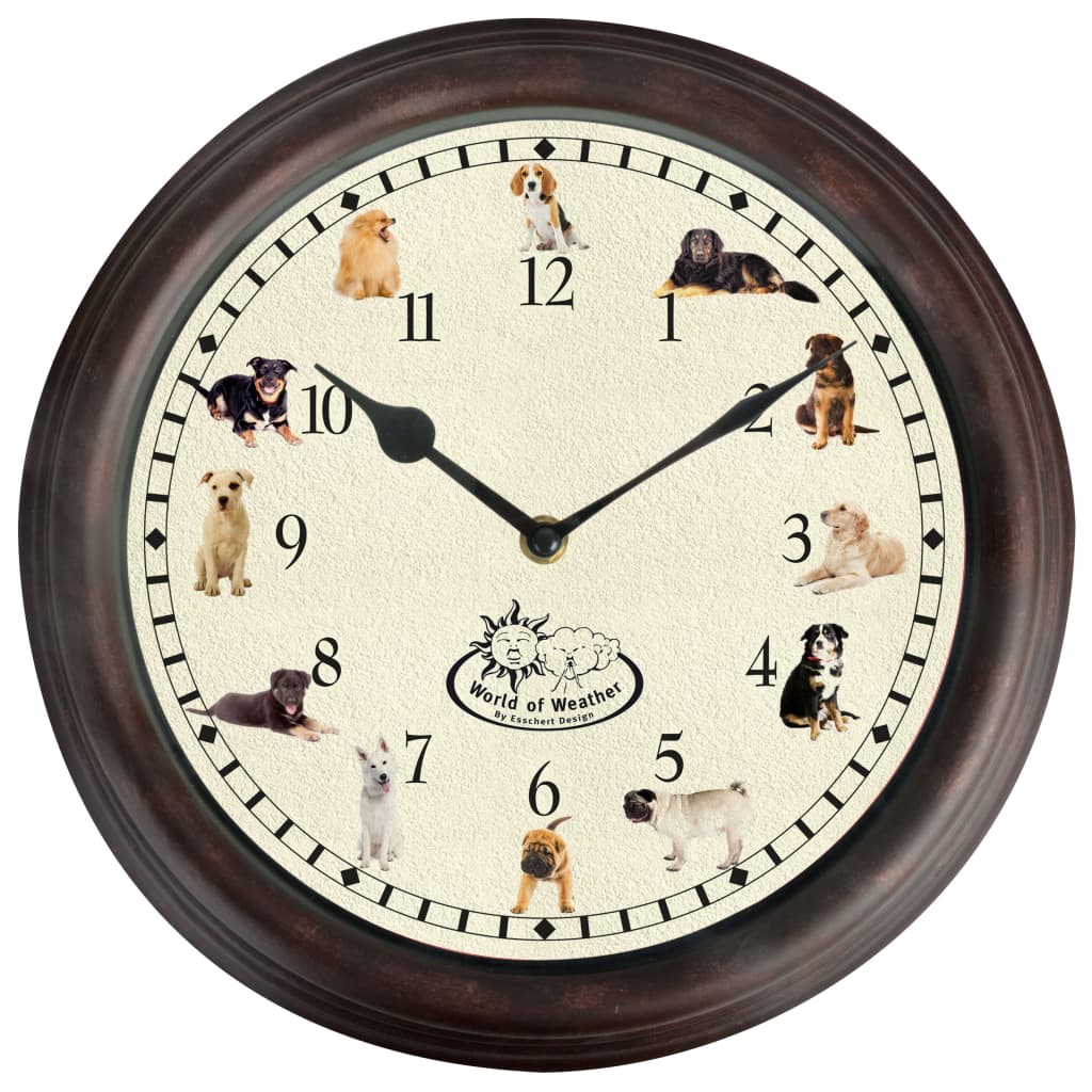 Esschert Design Esschert Design Clock with Dog Sounds