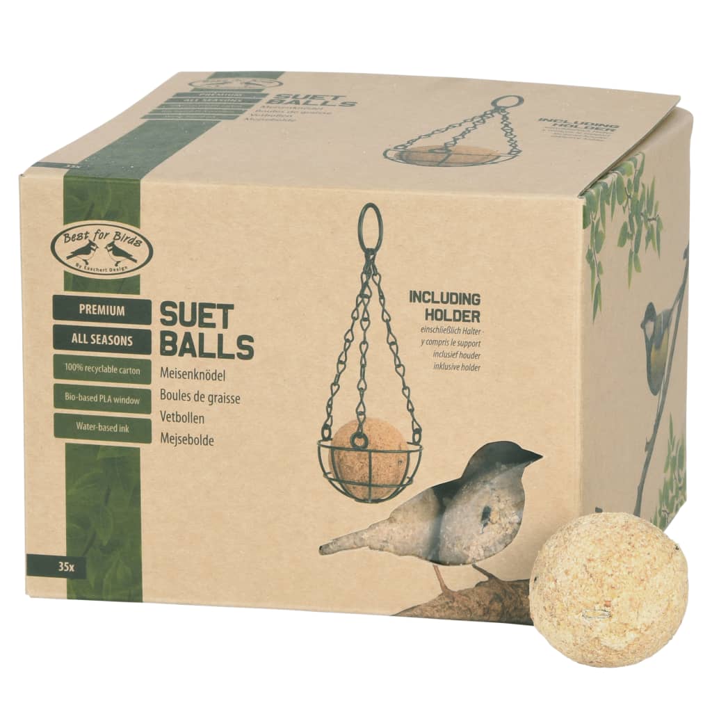 Esschert Design Bird Fat Balls 4-säsong inklusive hållare