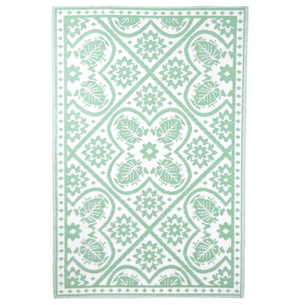 Esschert Design Esschert Design dywan zewnętrzny 182x122 cm zielony i biały