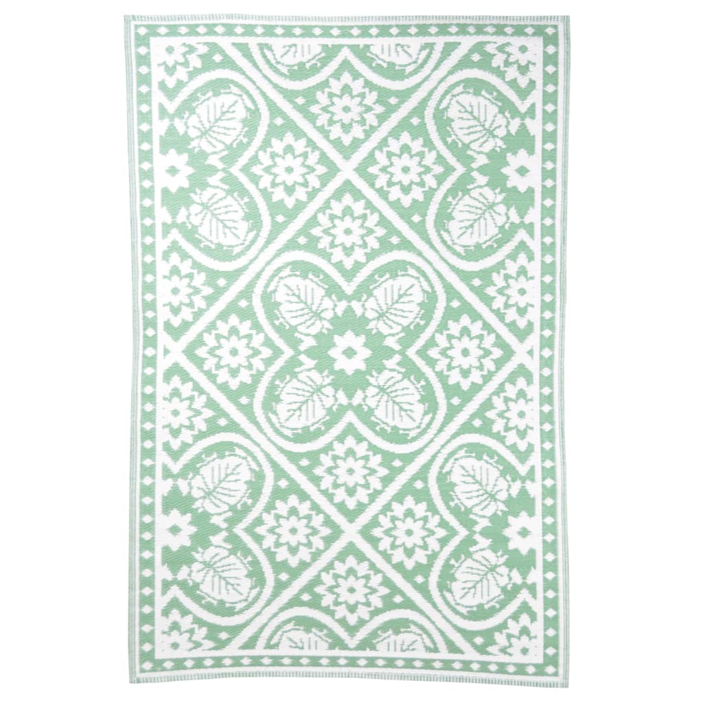 Esschert Design Esschert Design dywan zewnętrzny 182x122 cm zielony i biały