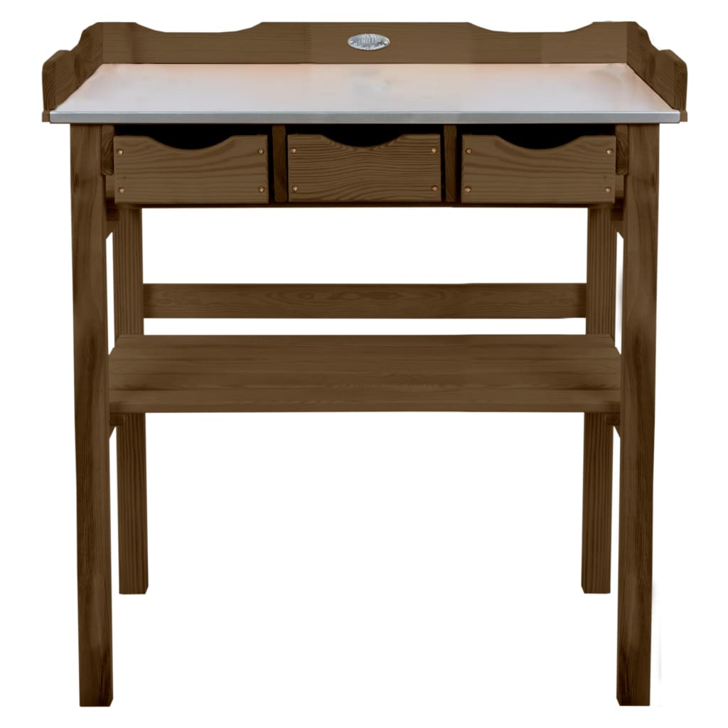 Esschert Design Esschert Design Bottie Table With Drawers Brown