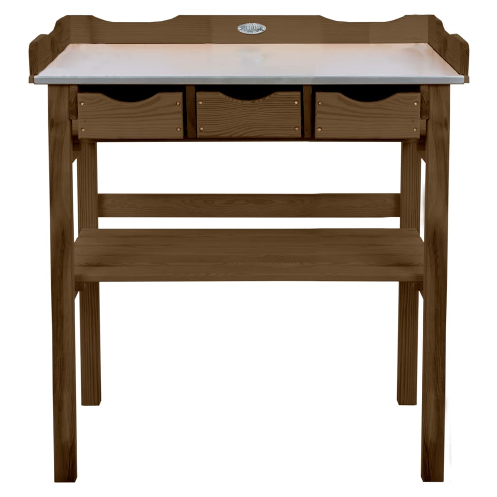 Esschert Design Esschert Design Bottie Table With Drawers Brown