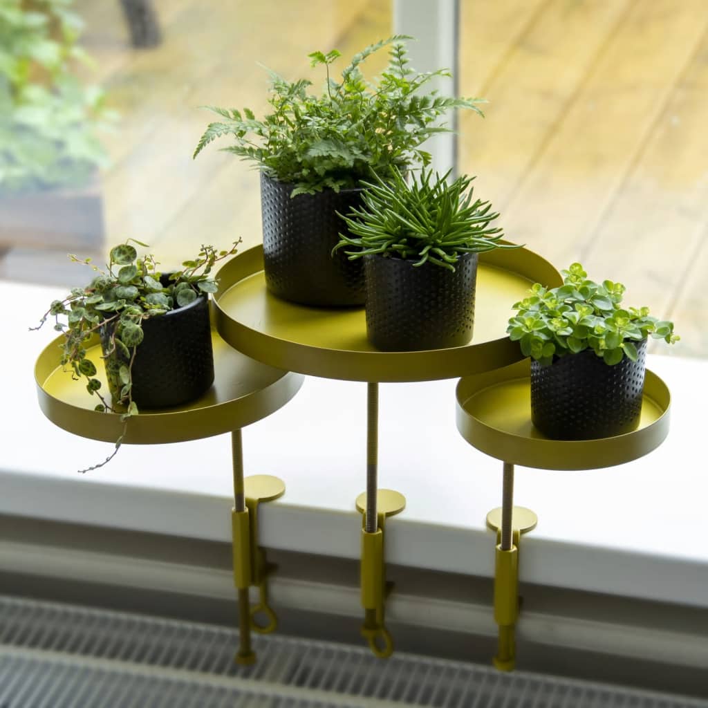 Essschert design essschert design växtblad med klämma runt m guldfärgade