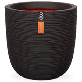 Capi Capi Flowerpot Nature Rib 35x34 cm sort KBLR932