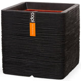Capi Plaseter Nature Rib Square 40x40 cm Black Kblr903