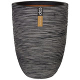 Capi Blummenpot Naturval Rib elegant niddereg 36x47 cm Anthracit Kofz782