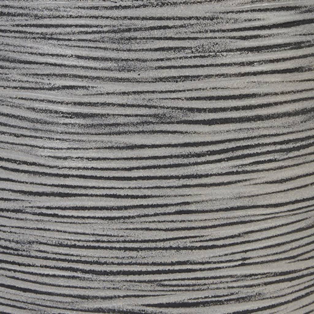 Capi Flowerpot Nature Rib Elegant Low 46x58 cm Anthracite Kofz783