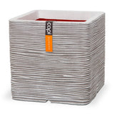 Capi Planter Nature Rib Square 50x50 cm slonovinová barva