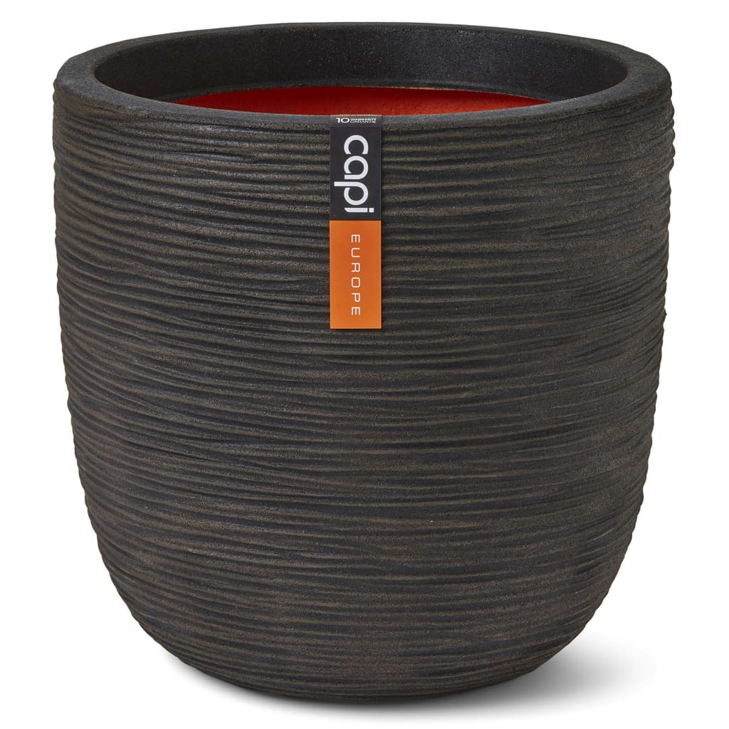 Capi Capi Planter Nature Rib 54x52 cm temno rjava