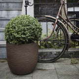 Capi Capi Planter Nature Rib 54x52 cm temno rjava