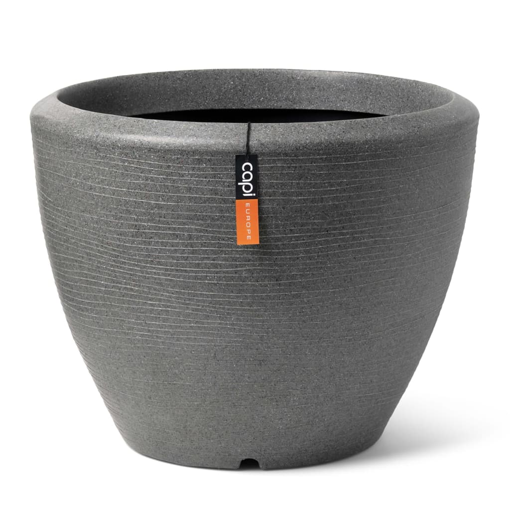 Capi Capi Flowerpot Arc Granite Tapered Layer 60x48 cm Antracite -colored