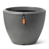 Capi Capi Flowerpot Arc Granite Tapered Layer 60x48 cm Antracite -colored