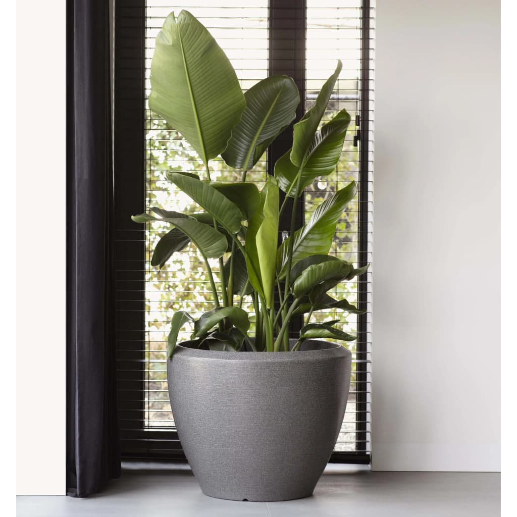 Capi Capi Flowerpot Arc Granite Tapered Layer 60x48 cm Antracite -colored