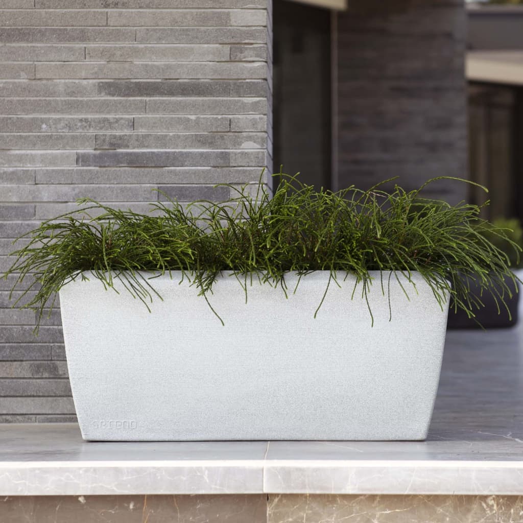 Capi Planter Arc Granite Rectangular 90x35x40 cm ivory -colored