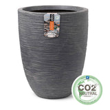 Capi Planter Wash Rib Low Elegant 46x58 cm Gray