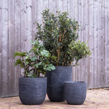 Capi Planter Wash Rib Low Elegant 46x58 cm Gray