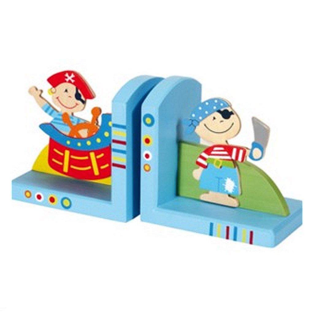 Semplicemente per bambini supporti di libri di pirata in legno
