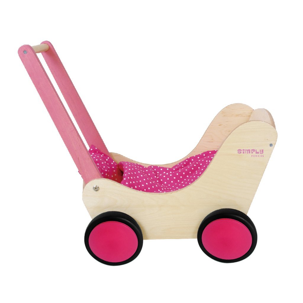 Semplicemente per bambini in legno bambola rosa