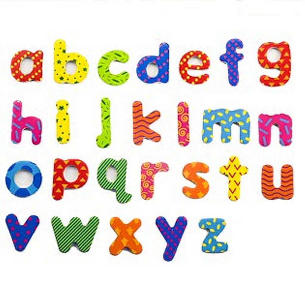 Simplement pour les lettres de plate-forme d'aimant pour enfants 52 pièces
