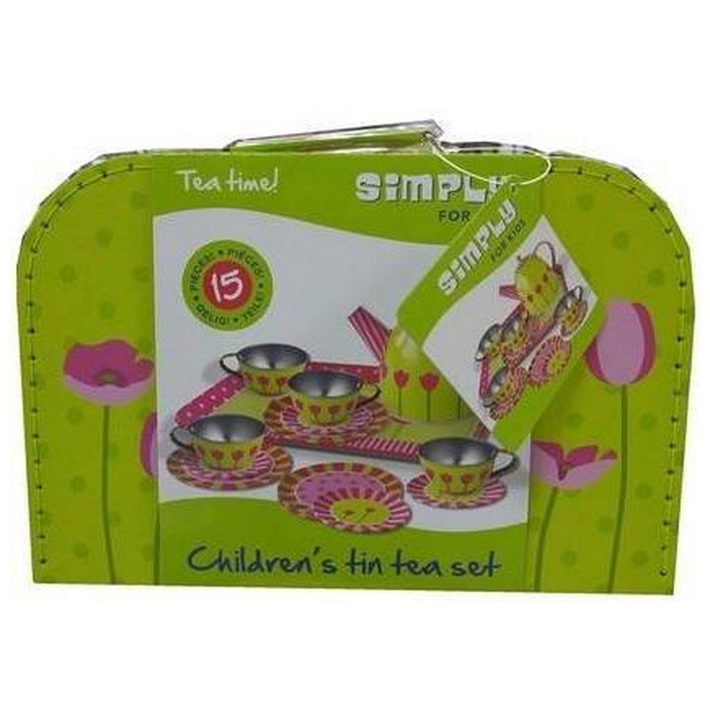 Simplemente para niños, té tulipán colocado en la maleta