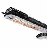 Gespenrte Parasolheizung 2000 W Halogenschwarz und Silber PH10