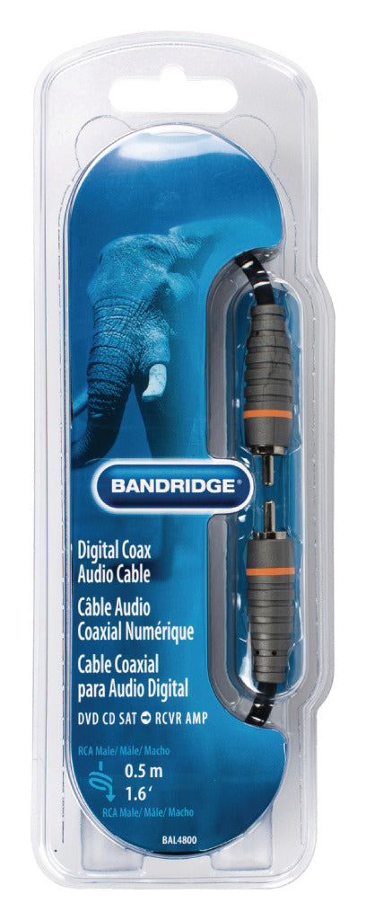 Bandridge BAL4800 Digitální zvukový kabel koaxiálního koaxiálního kabelu 0,50 m