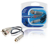 Bandridge Bal4600 Subwoofer Cable 2x RCA Male - RCA žena 0,20 m modrá