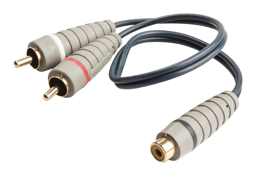 Bandridge Bal4600 Subwoofer Cable 2x RCA Male - RCA žena 0,20 m modrá