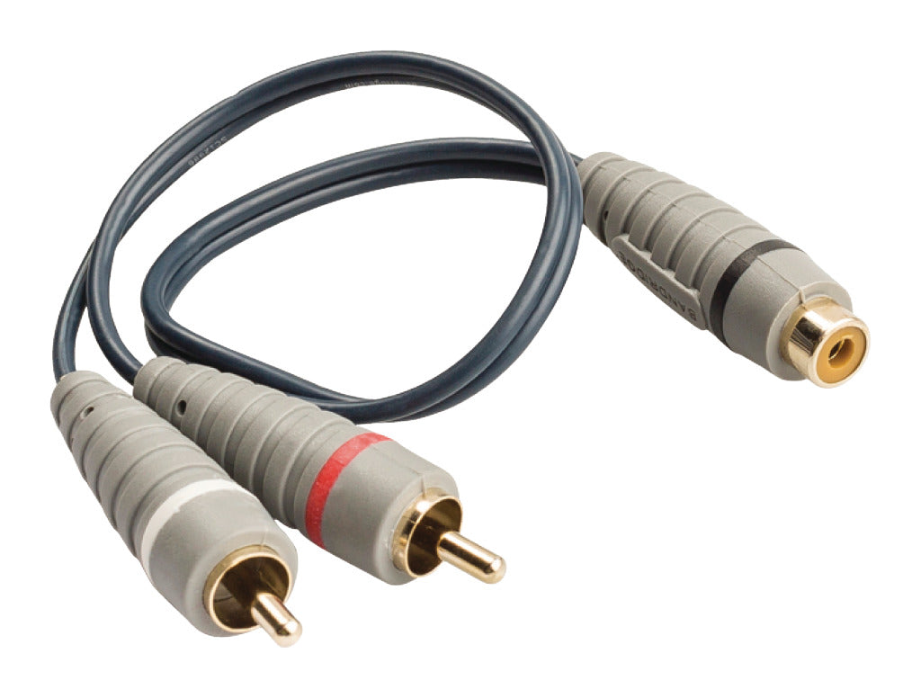 Bandridge Bal4600 Subwoofer Cable 2x RCA Male - RCA žena 0,20 m modrá
