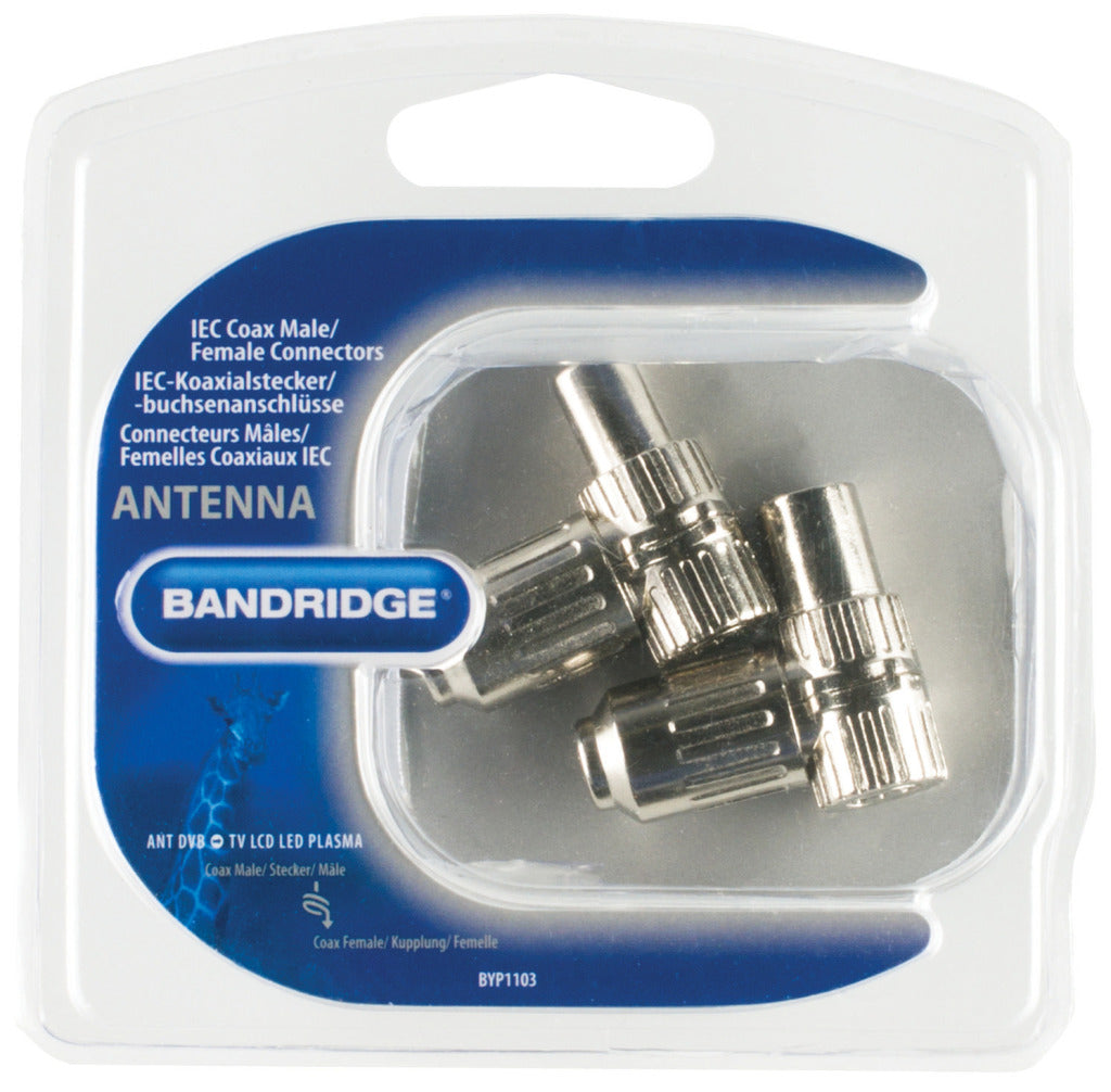 Bandridge BYP1103 Conectores coaxantes IEC Hembra masculina